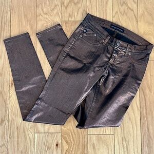 NEW: Rock & Republic Vintage Inspired Metallic Bronze Skinny Jeans